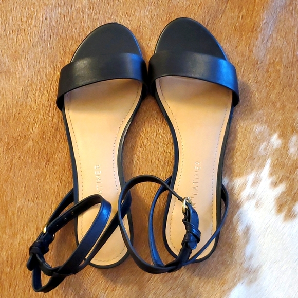 Gibson Latimer Shoes - Gibson Latimer Black Ankle Wrap Sandals